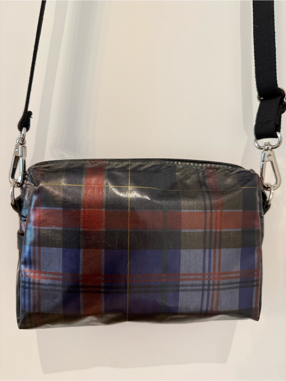 Jack Gomme NICO Tartan Crossbody Bag | Rare Discontinued Print | Made in France